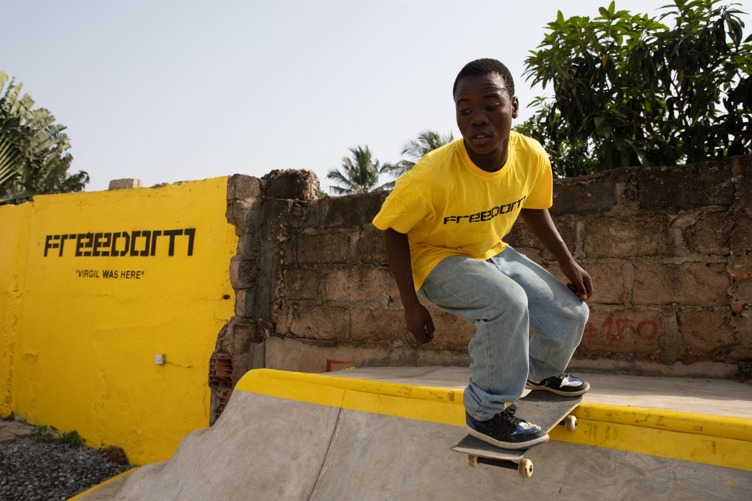 Freedom Skatepark Ghana_Boy Man Skating in Ghana at Freedom Skatepark Ghana Virgil was here